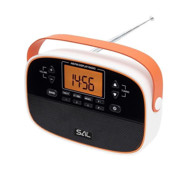 Radio portabil, AM-FM, ceas desteptator, afisaj LCD mare, repetare alarma, USB-C, baterii, 184x113x58 mm - imagine 5